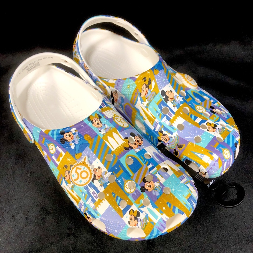 Walt Disney World 50th Anniversary Crocs Mickey & Minnie Adult Size - NEW - Picture 1 of 8